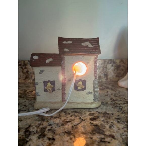 1990's Vintage O'Well Halloween Village Ceramic Haunted House Laboratory Light - Picture 4 of 8